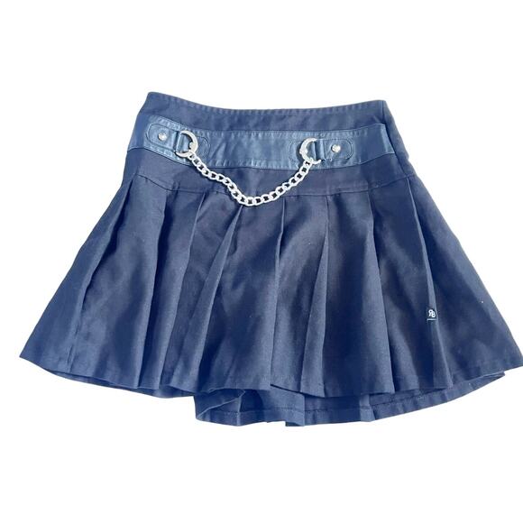 Royal Bones Hot Topic Women Skirt XS Black with Chain Asymmetric Punk Goth - Picture 1 of 3